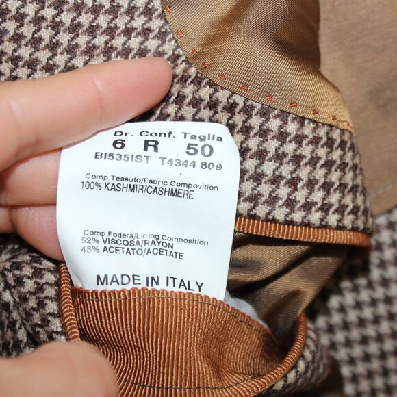 TOMBOLINI Houndstooth Cashmere blazer - Picture 6 of 6